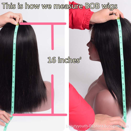 Brazilian lace front straight virgin human hair wigs with baby hair 13x4 frontal part wigs
